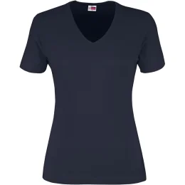 Ladies Super Club 165 V-Neck T-Shirt - NAVY - M