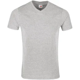 Mens Michigan Melange V-Neck T-Shirt - GREY - 5XL