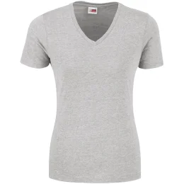 Ladies Michigan Melange V-Neck T-Shirt - GREY - XL