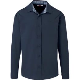 Mens Long Sleeve Warrington Shirt - NAVY - 3XL