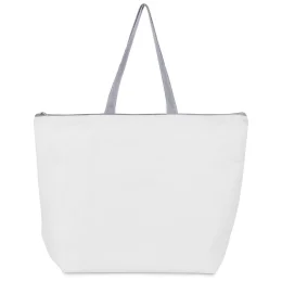 Hoppla Skyline Recycled PET Stitch-Bond Shopper With Zip - GREY