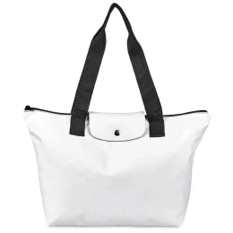 Hoppla Rosebank Polyester Roll-Up Tote Bag - BLACK