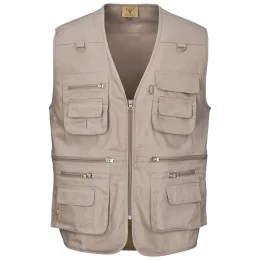 Mens Tugela Sleeveless Jacket - STONE - 5XL
