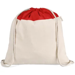Kooshty Dominica Jumbo Cotton Drawstring Bag - RED