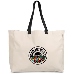 Kooshty Barbados Large Cotton Beach Bag - BLACK