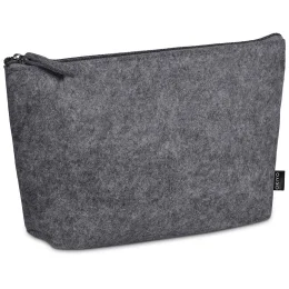 Okiyo Kesho Recycled PET Felt Mini Cosmetic Bag - GREY