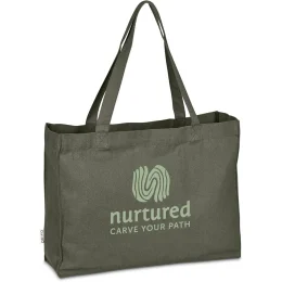 Okiyo Subarashi Recycled Canvas Tote - MILITARY GREEN