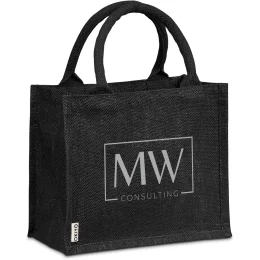 Okiyo Miyag Midi Jute Gift Bag - BLACK