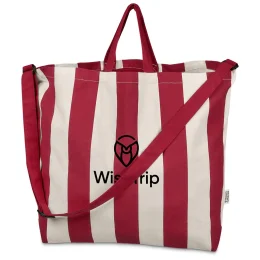 Okiyo Natsuri Recycled Cotton Canvas Large Beach Bag - RED