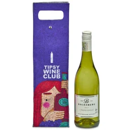 Hoppla Velto RPET Felt Single Wine Bottle Carrier - Light Grey
