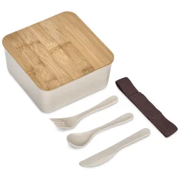 Okiyo Wani Wheat Straw & Bamboo Lunch Box - NATURAL