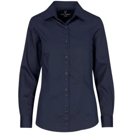 Ladies Long Sleeve Alex Varga Opus Stretch Shirt - NAVY - 2XL