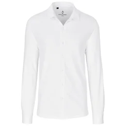 Mens Long Sleeve Alex Varga Cronus Knitted Shirt - WHITE - XL