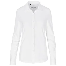 Ladies Long Sleeve Alex Varga Cronus Knitted Shirt - WHITE - 2XL