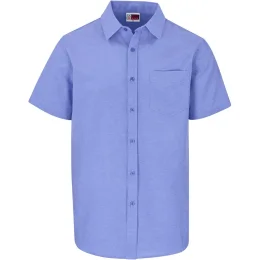 Mens Short Sleeve Oxford Shirt - SKY BLUE - M