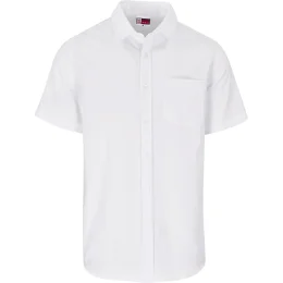 Mens Short Sleeve Oxford Shirt - WHITE - M