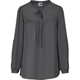 Ladies Long Sleeve Candice Blouse - GREY - S