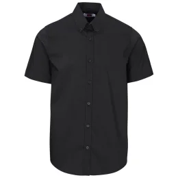 Mens Short Sleeve Sheffield Stretch Shirt - BLACK - XL
