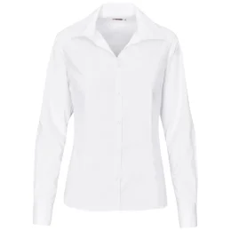 Ladies Long Sleeve Sheffield Stretch Shirt - WHITE - L
