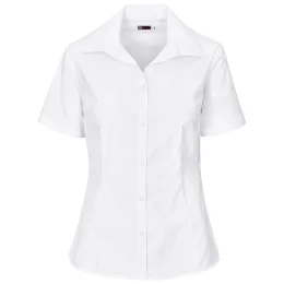 Ladies Short Sleeve Sheffield Stretch Shirt - WHITE - XL