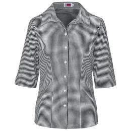 Ladies 3/4 Sleeve Ashford Shirt - BLACK - S
