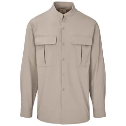 Mens Long Sleeve Amatola Shirt - KHAKI - S