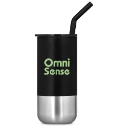 Kooshty Cheerio DW Tumbler & Straw – 480ml - BLACK