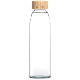 Okiyo Wabi-Sabi Glass Water Bottle - NATURAL
