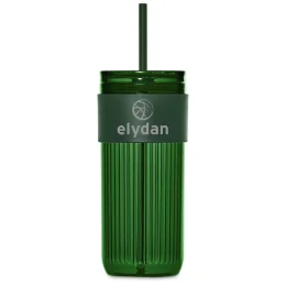 Serendipio Mayfair Plastic Tumbler & Straw – 650ml - DARK GREEN