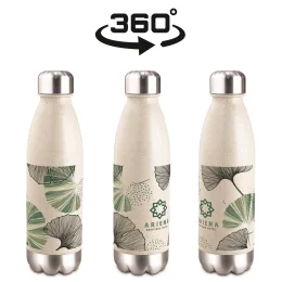 Okiyo Kimi Wheat Straw Water Bottle - 680ml
