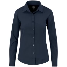 Ladies Long Sleeve Sycamore Shirt - NAVY - 2XL