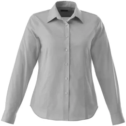 Ladies Long Sleeve Wilshire Shirt - GREY - M