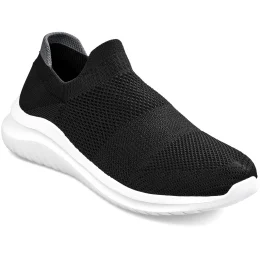Unisex Comfort Slip-on Sneaker - BLACK WHITE - 2