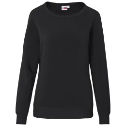 Ladies Quinn Crew Neck Sweater - BLACK - L