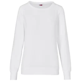 Ladies Quinn Crew Neck Sweater - WHITE - XL