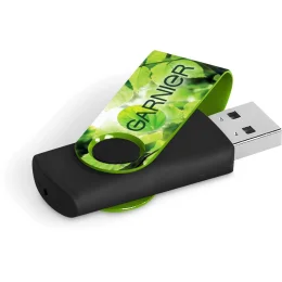 Axis Gyro Black Flash Drive - LIME - 32GB