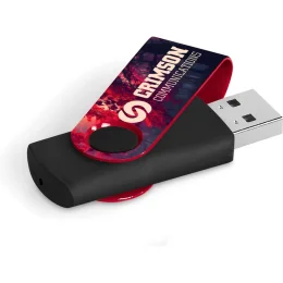 Axis Gyro Black Flash Drive - RED - 32GB