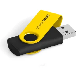 Axis Gyro Black Flash Drive - YELLOW - 32GB