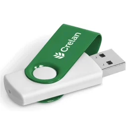 Axis Gyro White Flash Drive - GREEN - 32GB