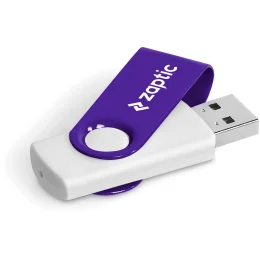 Axis Gyro White Flash Drive - PURPLE - 32GB