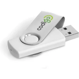 Axis Gyro White Flash Drive - SILVER - 32GB