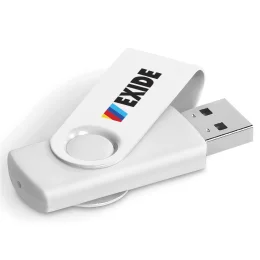 Axis Gyro White Flash Drive - SOLID WHITE - 32GB