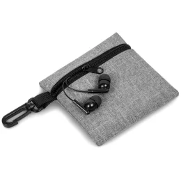 Echo Earbuds In Pouch - BLACK