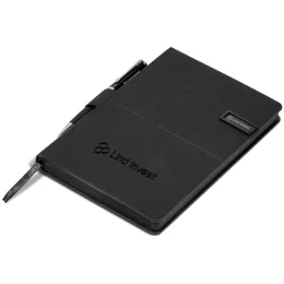 Alex Varga Corinthia Flash Drive Notebook & Pen Set - BLACK