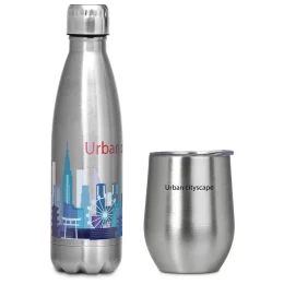 Serendipio Sheridisc Drinkware Gift Set - SILVER