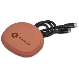 Altitude Jeffin Fast Charge Type-C to Type-C Charging Cable in Pouch - BURNT ORANGE