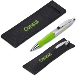 Altitude Turbo Tide Ball Pen in Felt Pouch - LIME