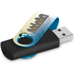 Altitude Axis Gyro Black Flash Drive - CYAN - 16GB