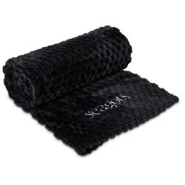 Serendipio Cozy Cloud Fleece Blanket - BLACK