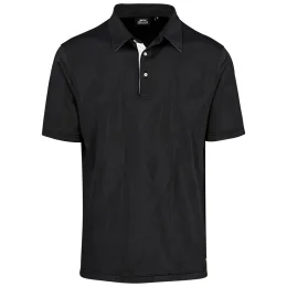 Mens Motif Golf Shirt - BLACK - 5XL